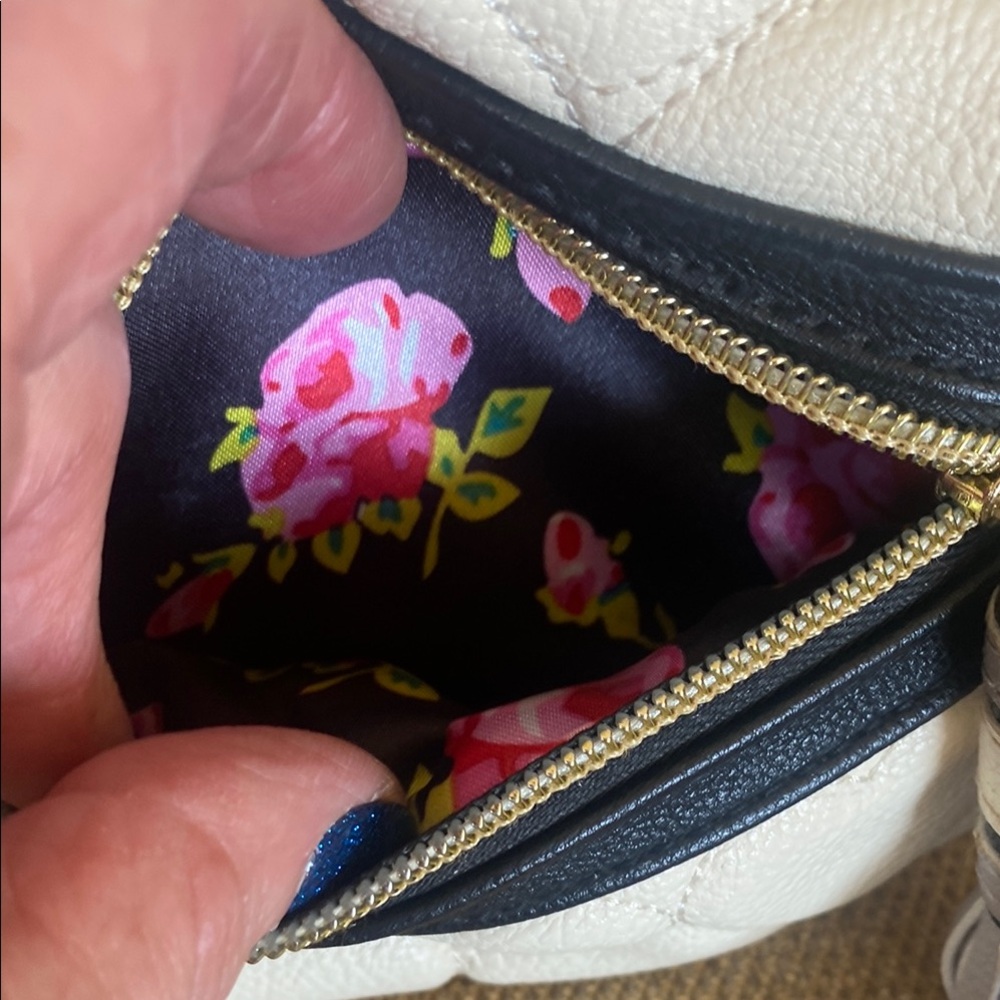 Betsey Johnson Black, Gray and Cream Mini Backpack - Picture 4 of 7